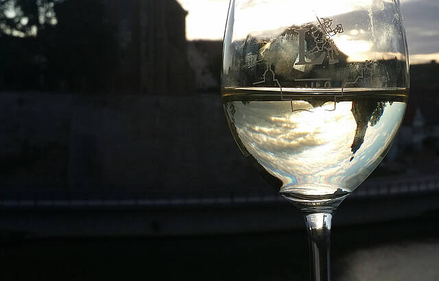Wein auf der Insel in Lauffen am Neckar
